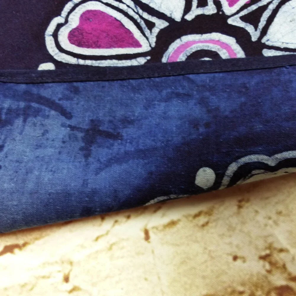 Tapestry Indigo Blue Violet Floral Print Square Wall Art Decor Boho 45 ¼ X 44
